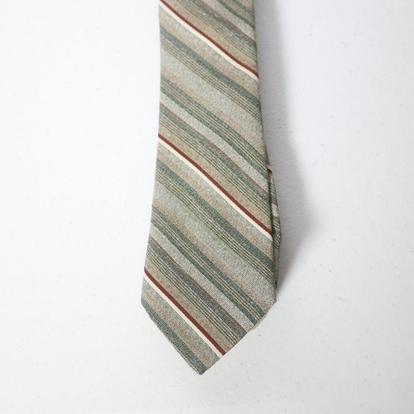 Kippenheimer Stripes Mens Neck Tie Gray Red - Picture 1 of 3